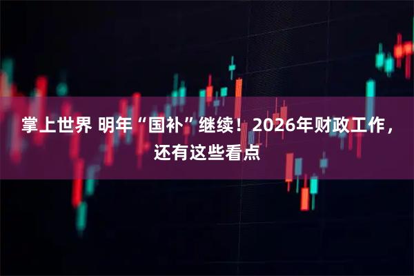 掌上世界 明年“国补”继续！2026年财政工作，还有这些看点